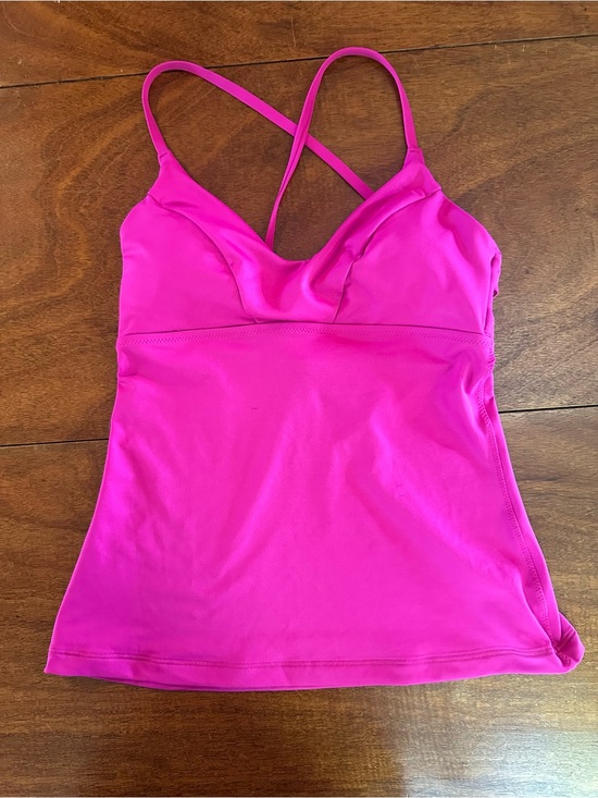 Athleta Other - Athleta Triangle Tankini Top Small Fuchsia Adjustable Tie Shelf Bra New Unworn